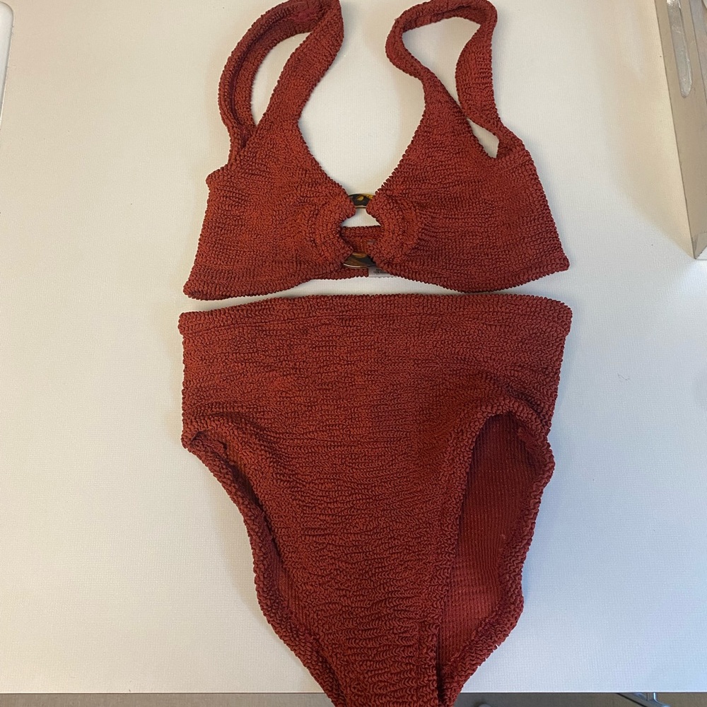 Hunza G High waisted two piece, like new.